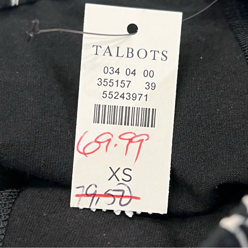 T by Talbots Black and White Floral Athletic casual A Line Skort Sz XS - Picture 8 of 9